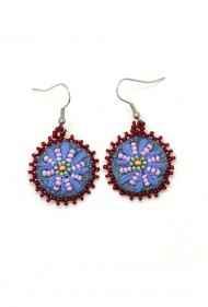 Denim Daisy Earrings